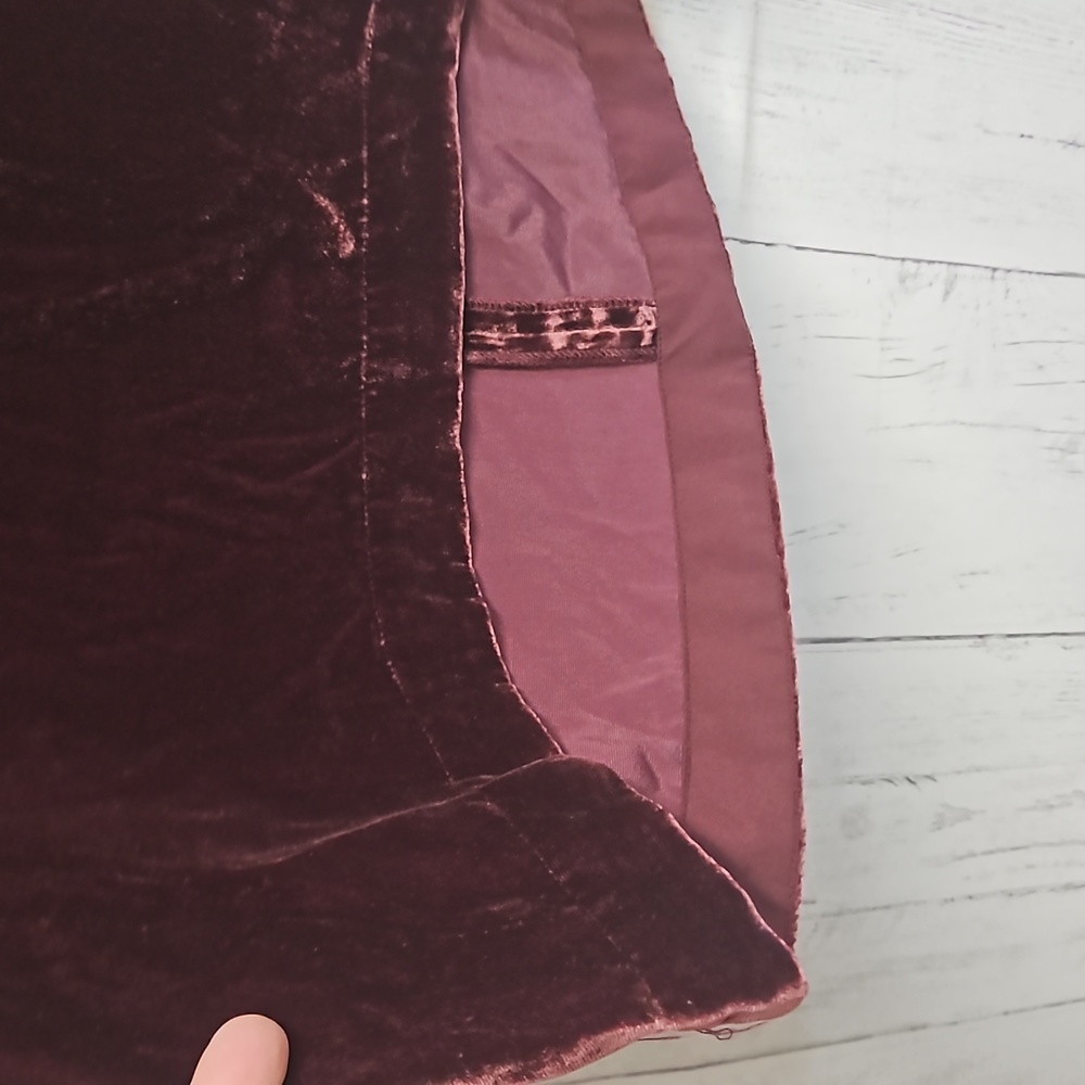 New Madewell choker top burgundy crushed velvet women's size small - Picture 12 of 14